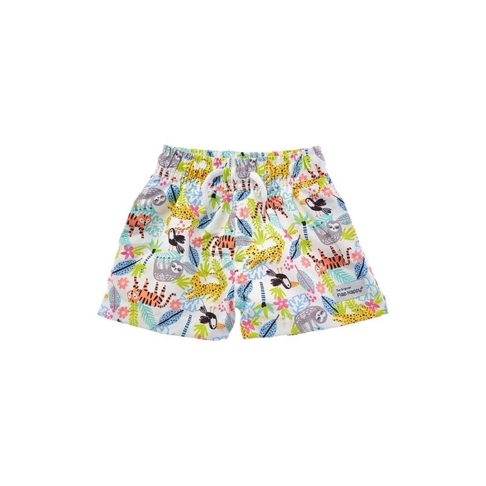 Flap Happy Girls Wild Jungle Short, Green